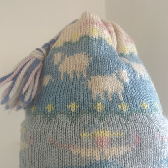 Mountain Ladies & Ewe Pink and Blue Wool Beanie / Hat  USA - Picture 2 of 7